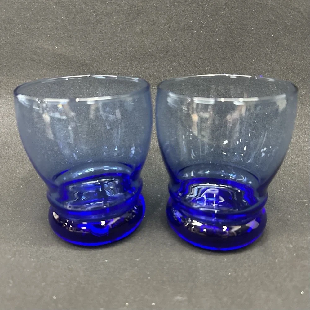 Libbey 'Bangles - Cobalt Blue' Double Old Fashioned, Discontinued, Set of 2